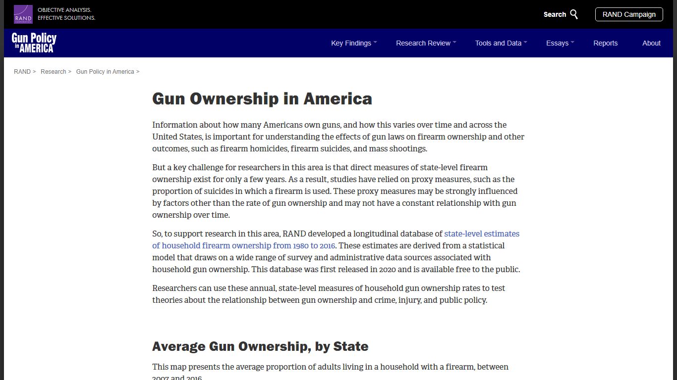 Gun Ownership in America | RAND